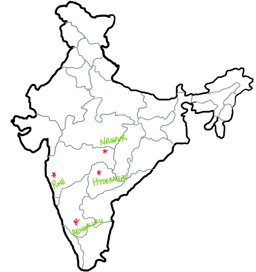 Cities on Map